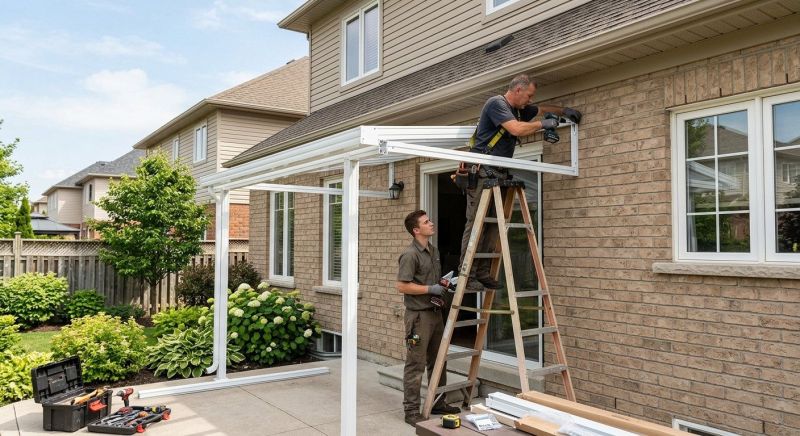 Aluminum Awning Installation in Sonoma County, CA