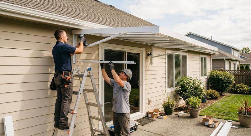Aluminum Awning Installation in Marin County, CA