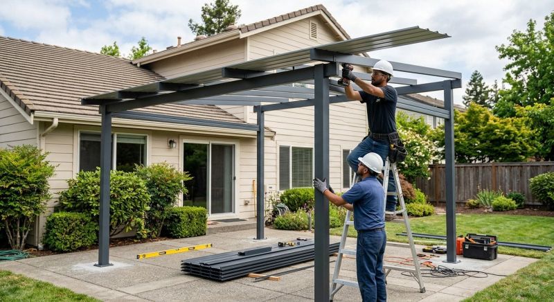 Metal Patio Cover Installation in Marin County, CA