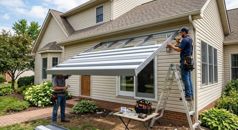Metal Shade Installation in Sonoma County, CA
